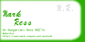 mark ress business card